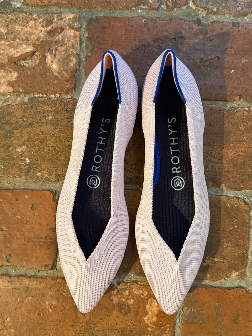 Rothy's Pointed Knit Flats in Blush
